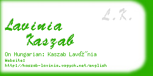lavinia kaszab business card